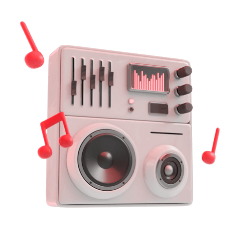 3D modern boombox